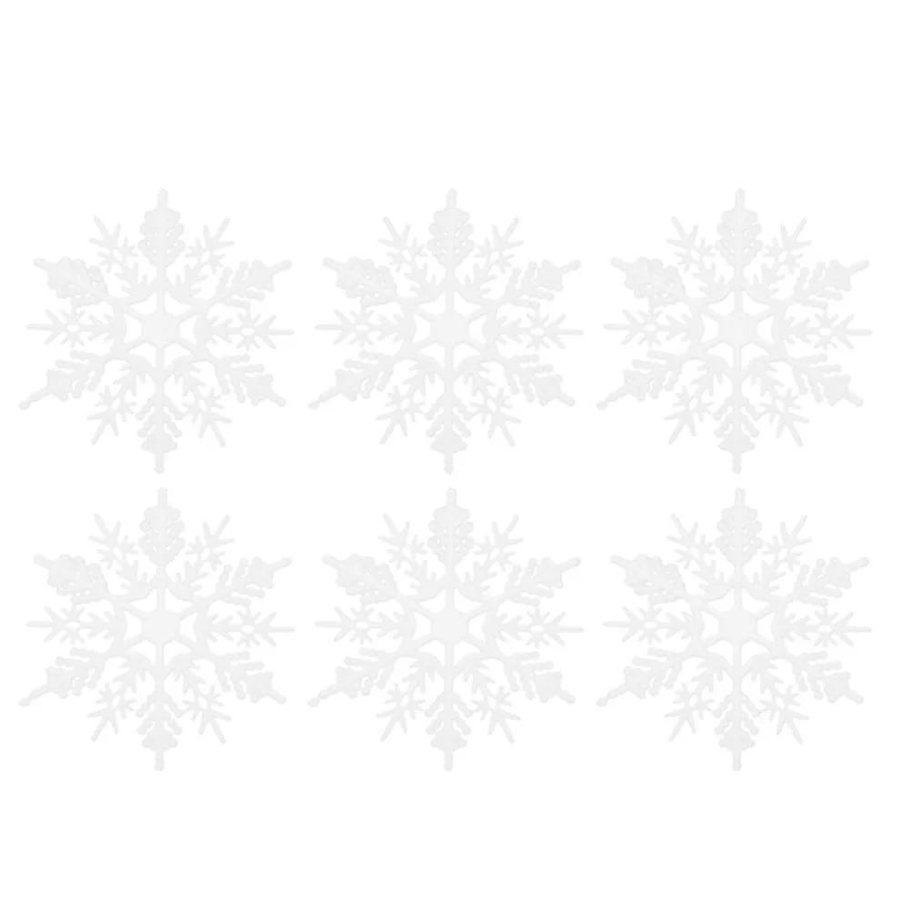 

6Pcs Xmas Snowflake Pendant Hanging Decors Christmas Tree Ornaments Unique Party Props Christmas Snowflake Hanging Decor