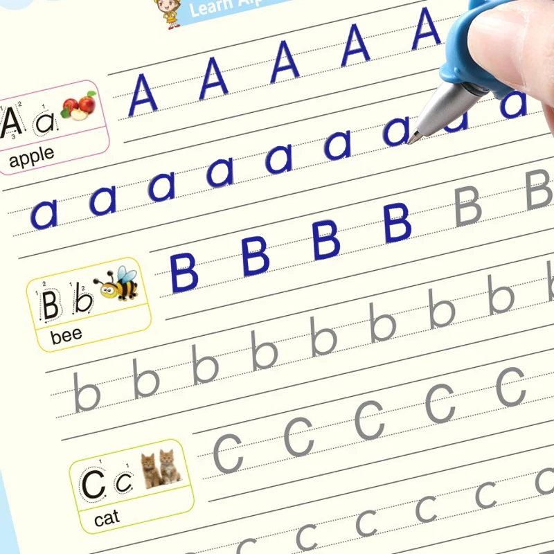 Free Wiping Magic Practice Drawing Copybook Pen Number Preschools Kids Calligraphy EnglishChildren Reusable Writing Book
