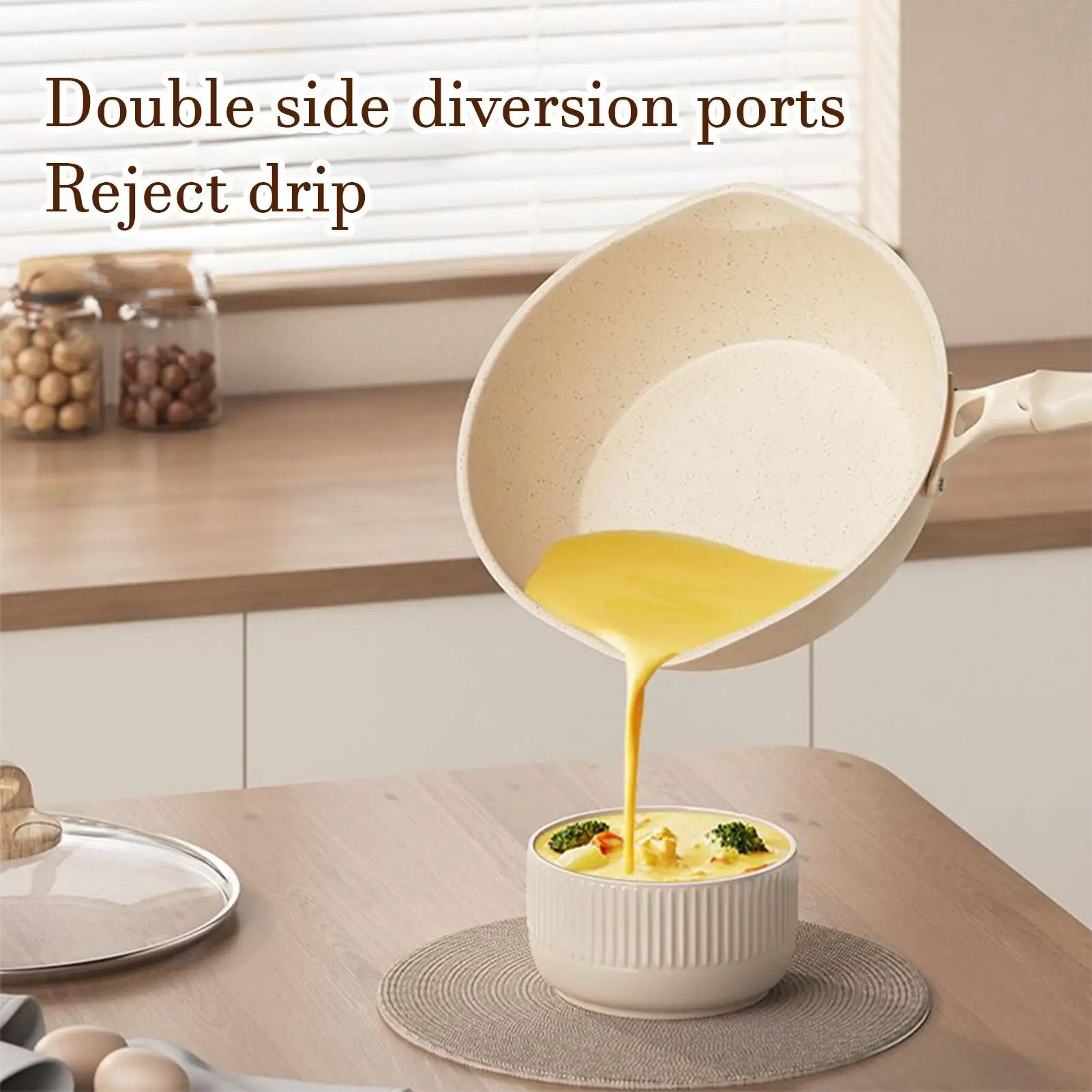 Non Stick Frying Pan Non Stick Omelette Skillet Frying Pan Versatile Kitchen Cooking System Accessories for Restaurant Outdoor
