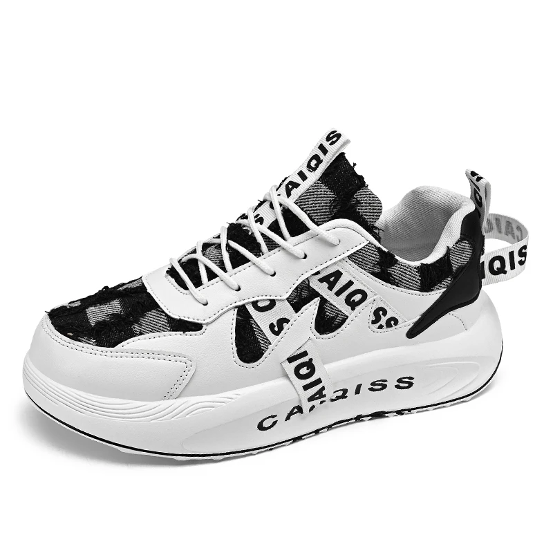 

New large-sized men's shoes fashionable thick-soled sneakers men's casual sports shoes breathable mesh loafers for men hombre