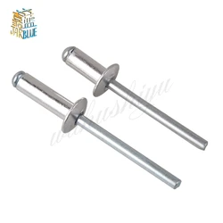 20-100pcs M2.4 M3.2 M4 M5 GB12618 Aluminium Mushroon Head Break Mandrel Blind Rivets Nail Pop Rivets For Furniture Car Aircraft