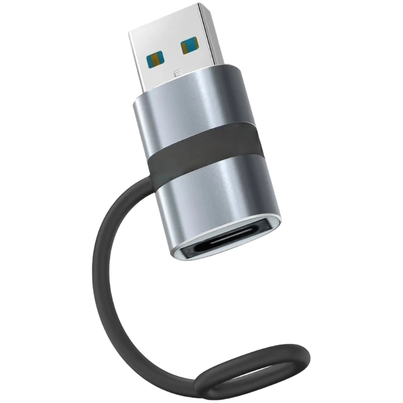 Conversor carregamento rápido Adaptador sincronização dados 480Mbps USB/USB 5Pin macho para USB C