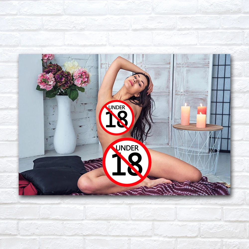 Sexy Model Wallpapers Erotic Girl Nude Breast Pussy Wall Art Painting Unframed Canvas Posters and Prints For Home Room Decor