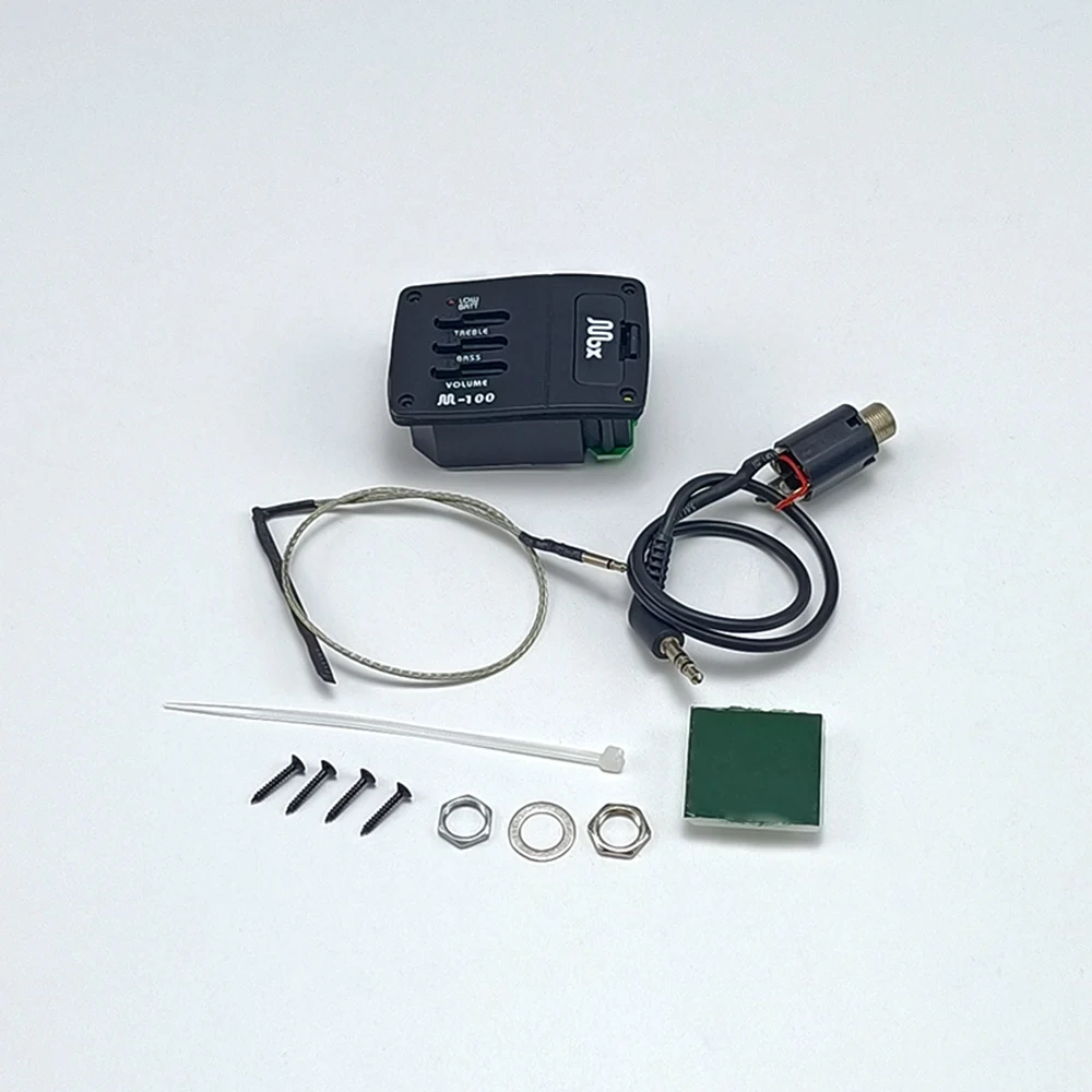 BFRIEND M-100 Ukulele Pickup 2 Band Eq Spiral Piezo Cable Pickup Eq and Pre Amp For Ukulele(no Battery)