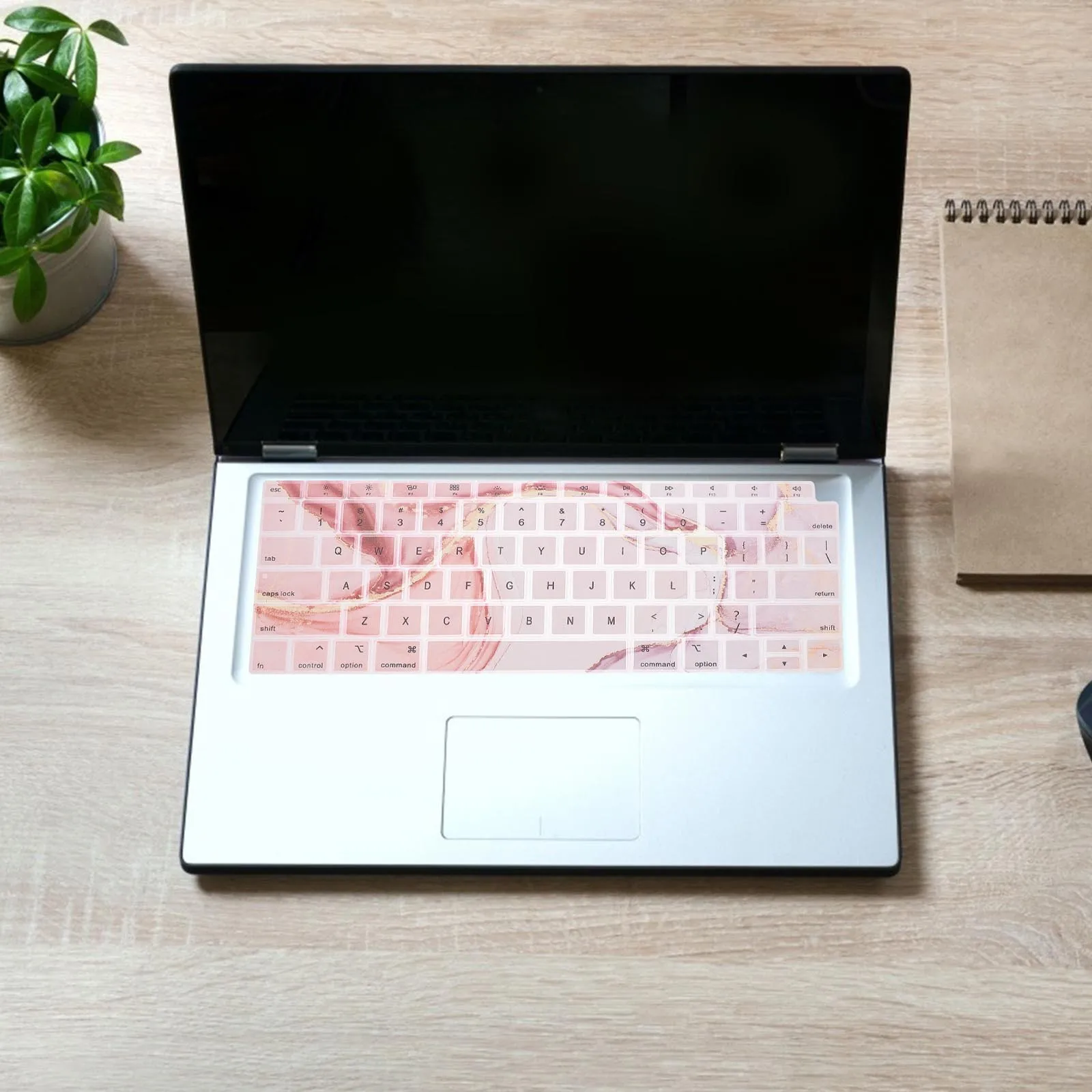 

2Pcs Marbling Texture Laptop Case Durable Plastic Protective Shell Keyboard Cover Laptop Protector Anti-Scratch Cover