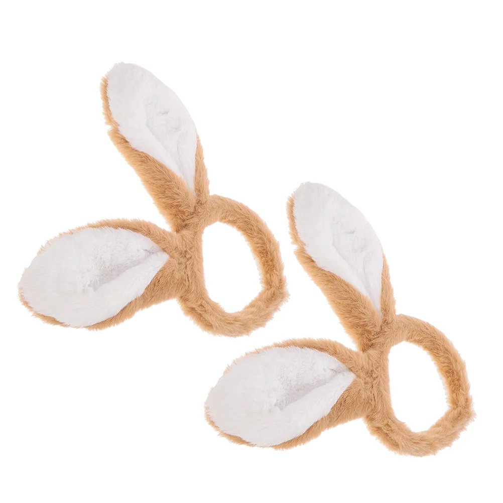 

2 Pcs Bunny Ear Headband Plush Headbands for Women Hairbands Adult Ears Decoration Cartoon
