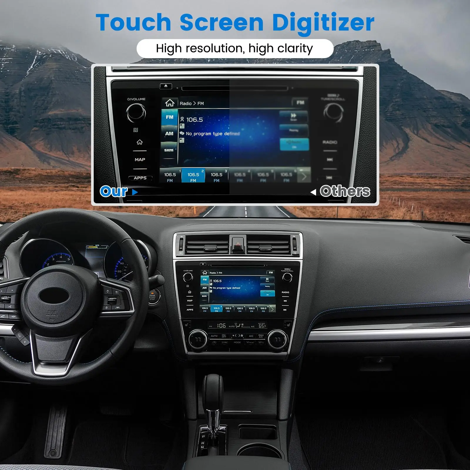 8 inch Replacement Touch Screen Digitizer Compatible for Subaru Legacy &Outback 2018 2019 Radio 86471AL65A 86471AL65B 86471AL66A