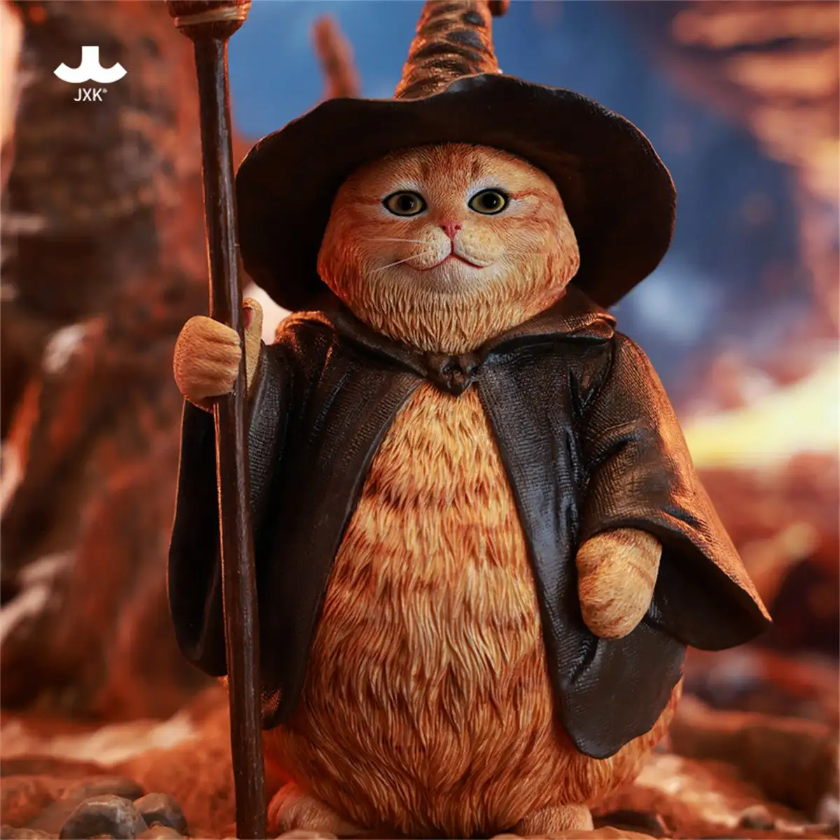 jxk-1-6-scale-wizard-cat-model-figure-cute-animal-collection-scene-decoration-birthday-gift-funny-desk-ornaments