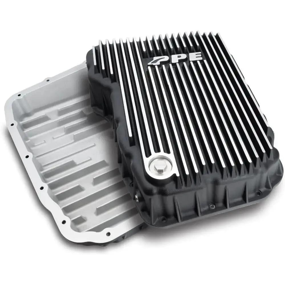 

Heavy-Duty PPE Brushed Aluminum Transmission Pan for 6.7L 68RE in 2500/3500 Trucks