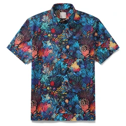 Hawaii Shirts Flower 3d Print Mens Blouse Holiday Party Tops Oversized Tee Shirt For Men Clothing Harajuku Floral Camisa Lapel