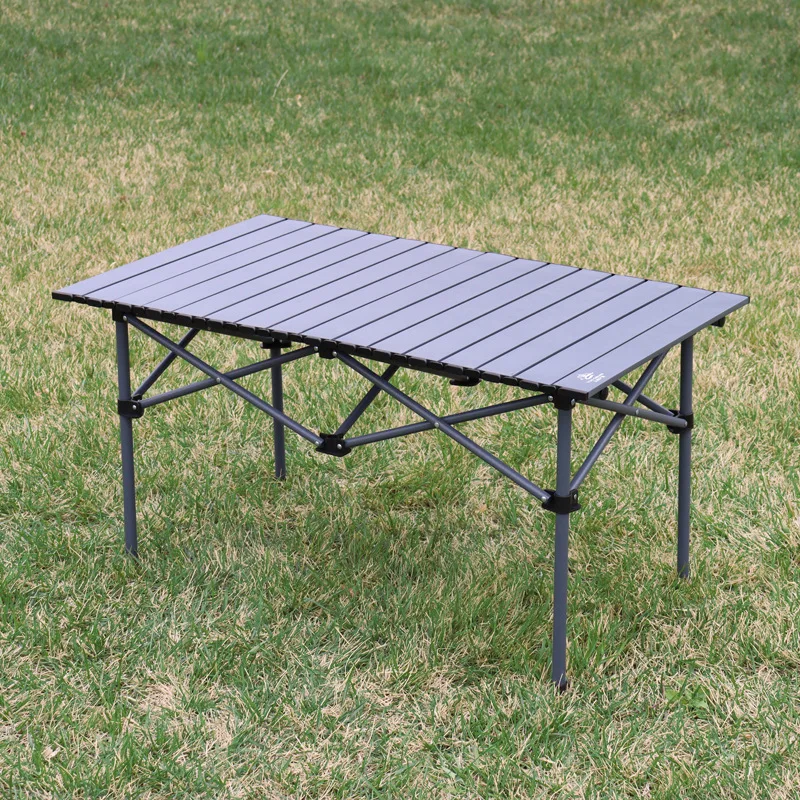 Outdoor Fishing Camping Folding Table Portable Rolls Table Leisure Picnic Barbecue Simple Carbon Steel Desk Essential Tools RV