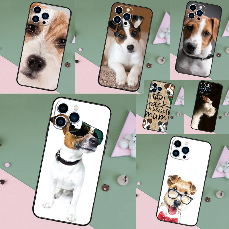 Dog Jack Russell Terrier Cover posteriore per iPhone 15 11 12 13 14 Pro Max Mini X XR XS Max SE 2022 2020 7 8 Plus