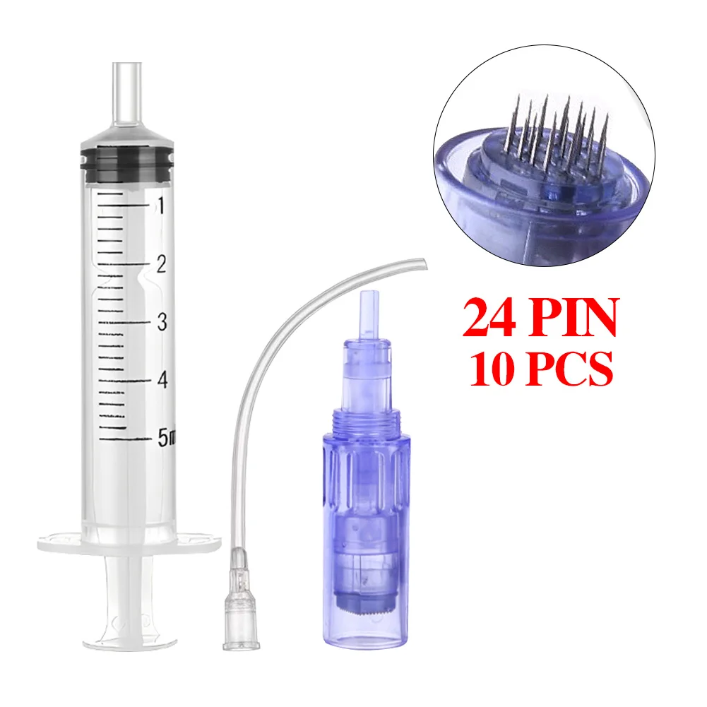 NONE Hydra Mikronadel-Stiftkartuschen, Nadel für Meso-Pistole, Mesotherapie, Aqua Microneedling-Schlauch, 9, 12, 24, 36, 42-polige Nadeln 10