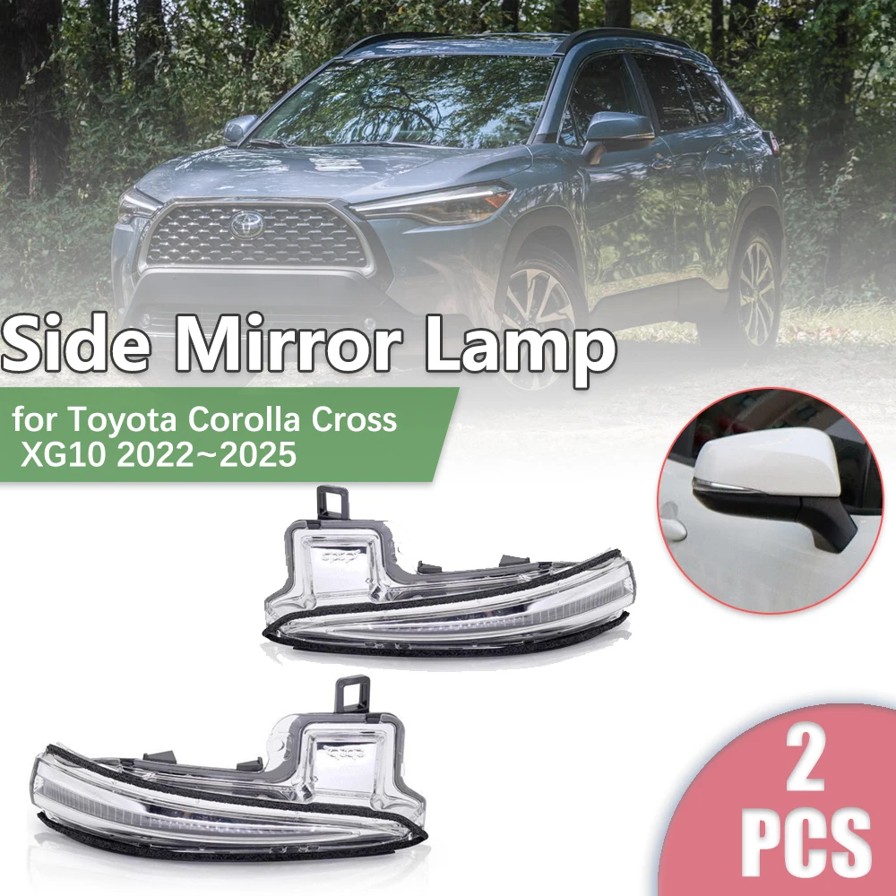 

Car Rearview Side Mirror LED for Toyota Corolla Cross H2 Concept XG10 2022~2025 Turn Signal Indicator Lamp Light Part Accessorie