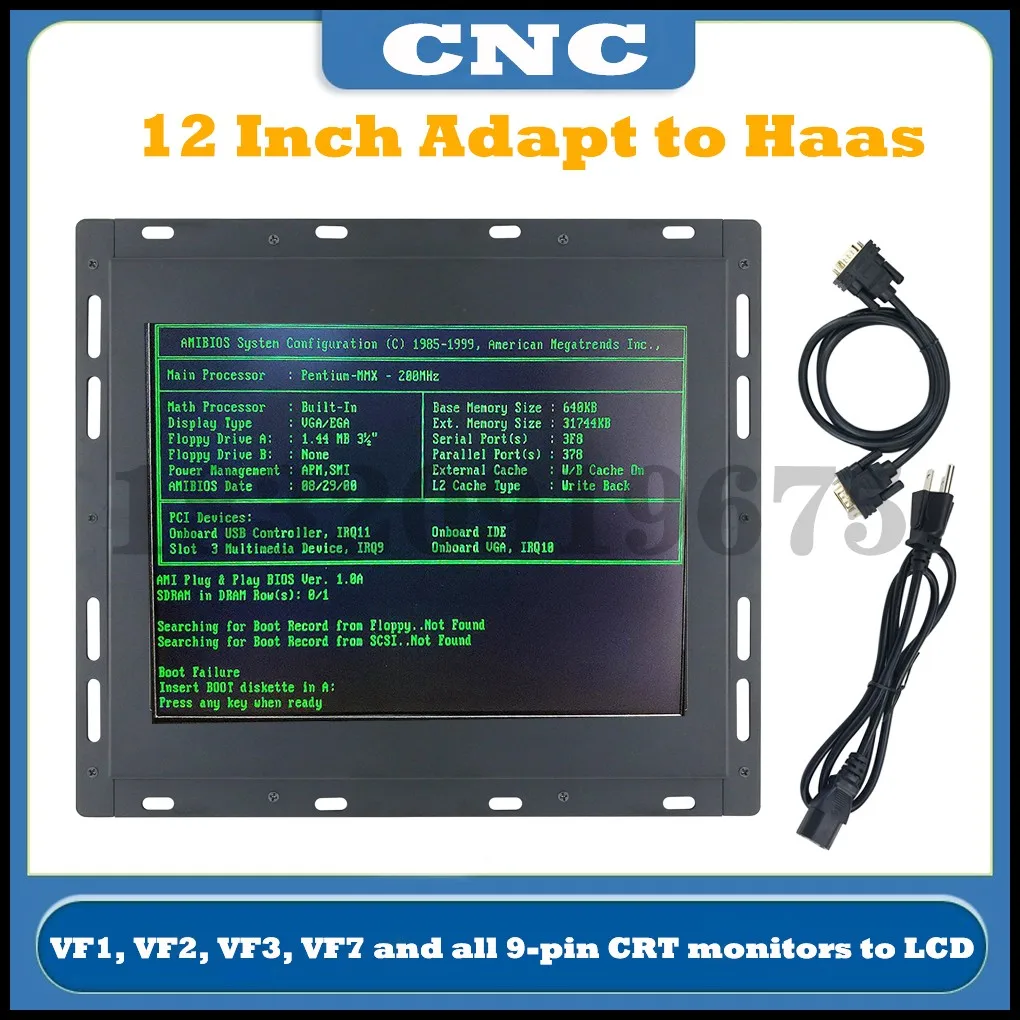 CNC 12 Inch LCD Monitor for HASS VF1 VF2 VF3 VF7 9-Pin 28HM-NM4 CRT Monitor Replacement