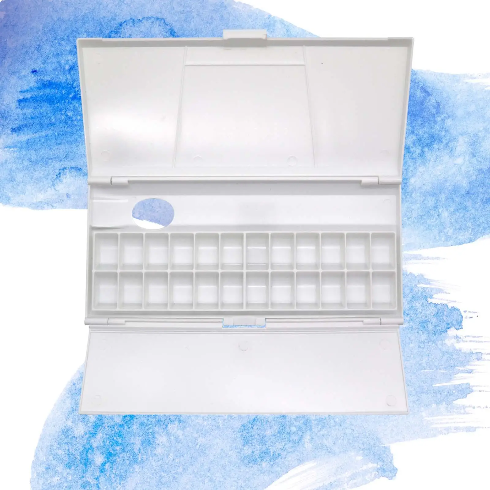 Empty Paint Palette 24 Grids Storage Box with Lid Paint Holder Paint Palette
