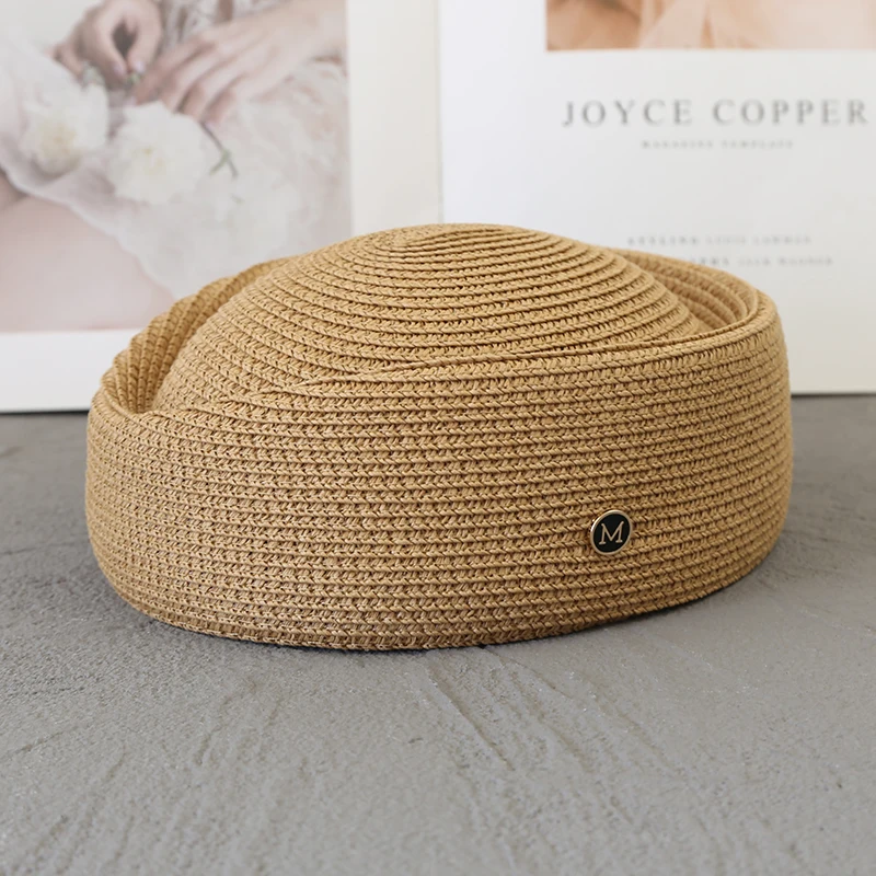 Frühling Sommer Vintage Pillbox-Hut Hartkappenhut Damen Designer Mode Baskenmützen Weiß Schwarz Fascinator Hochzeitsmütze Party Charmant