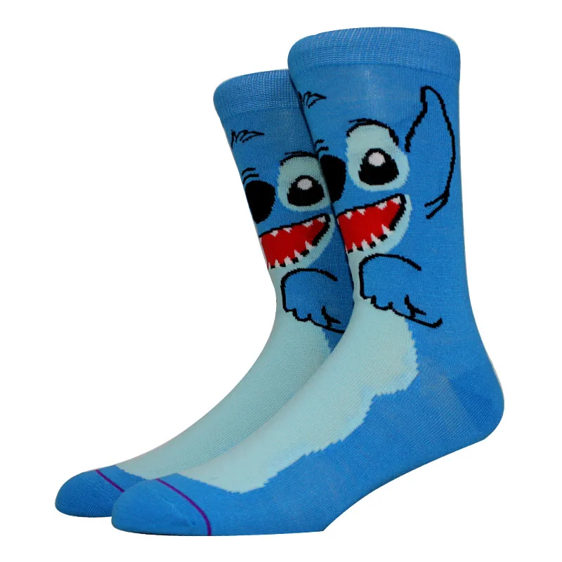 1 paia nuovo anime calzini lunghi da uomo romanzo punto calzini cosplay personalità hip hop harajuku felice divertente calzini da donna taglia 36-44