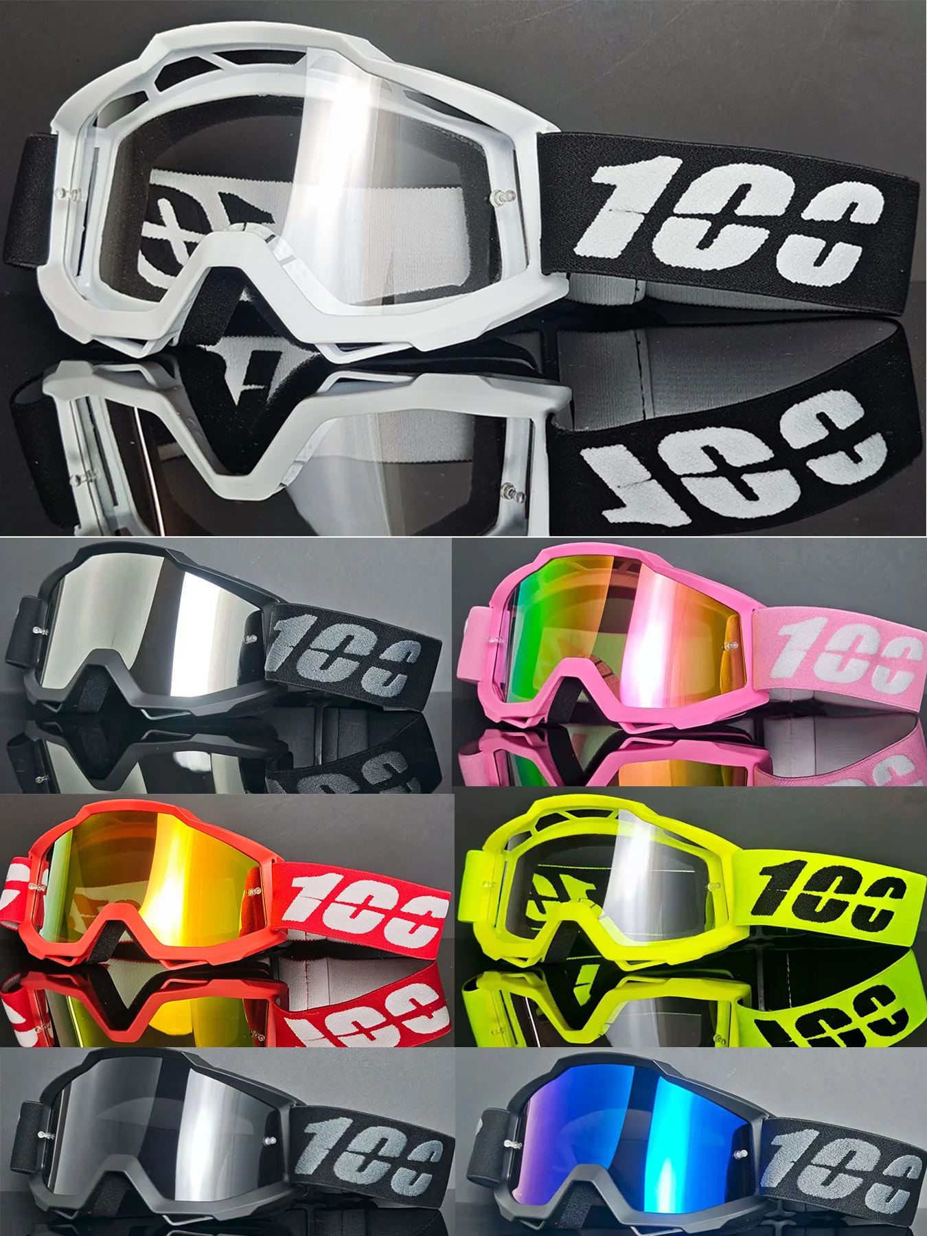 AliExpress NONE Motocross Goggles PC Lens Windproof Dustproof Ski Goggles for Outdoor MX Dirt Bike Snow Sports