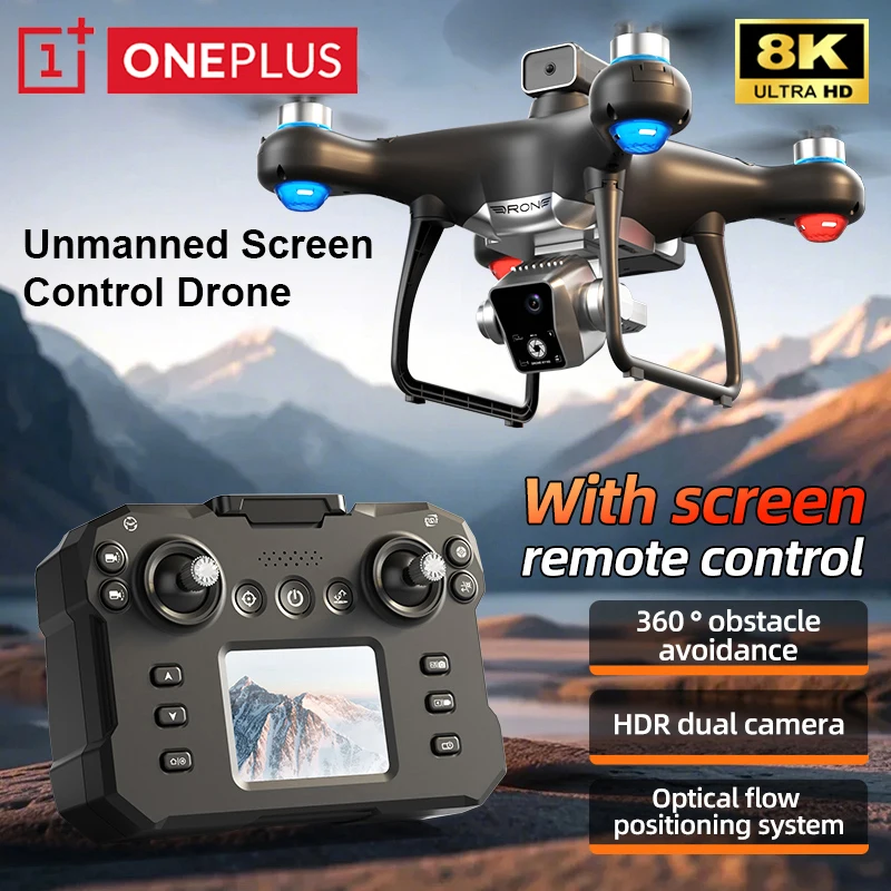 OnePlus KY102 MAX Drone Professional 8K Aerial HD Dual Camera Screen Controlled Brushless Obstacle Avoidance RC Quadcopter Drone