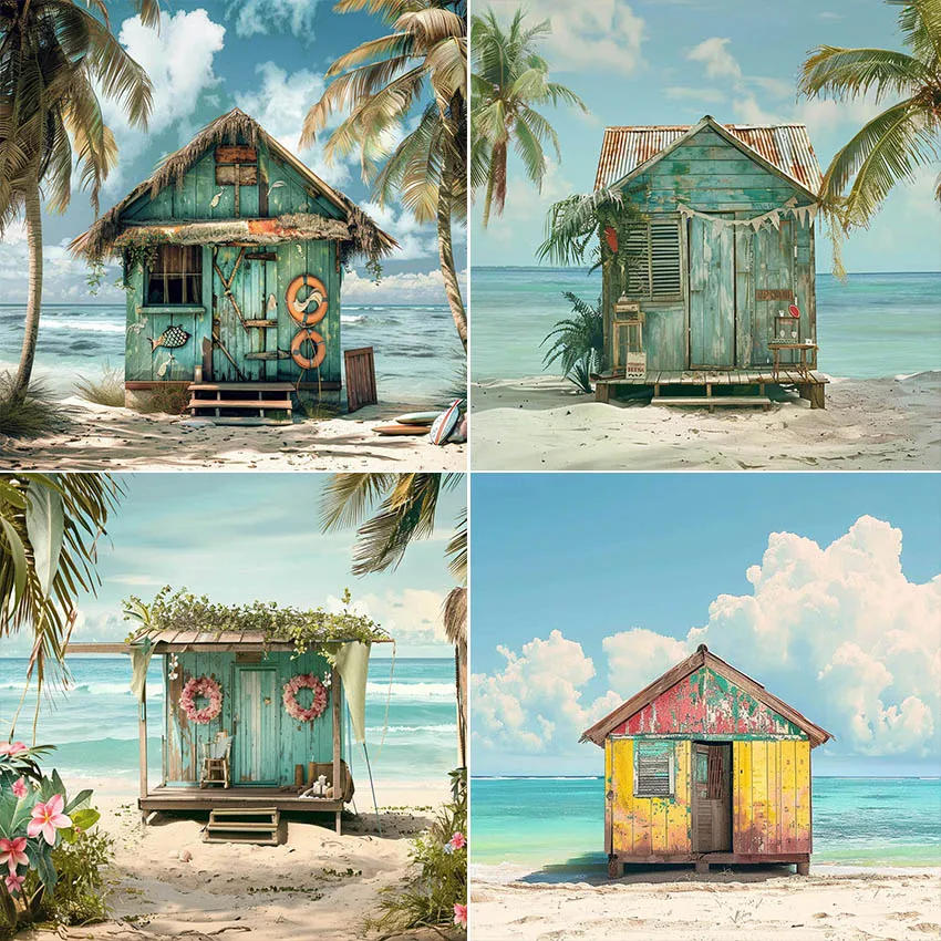 Mehofond Photography Background Hawaii Summer Beach Seaside Cabin Kids Adult Birthday Party Portrait Decor Backdrop Photo Studio