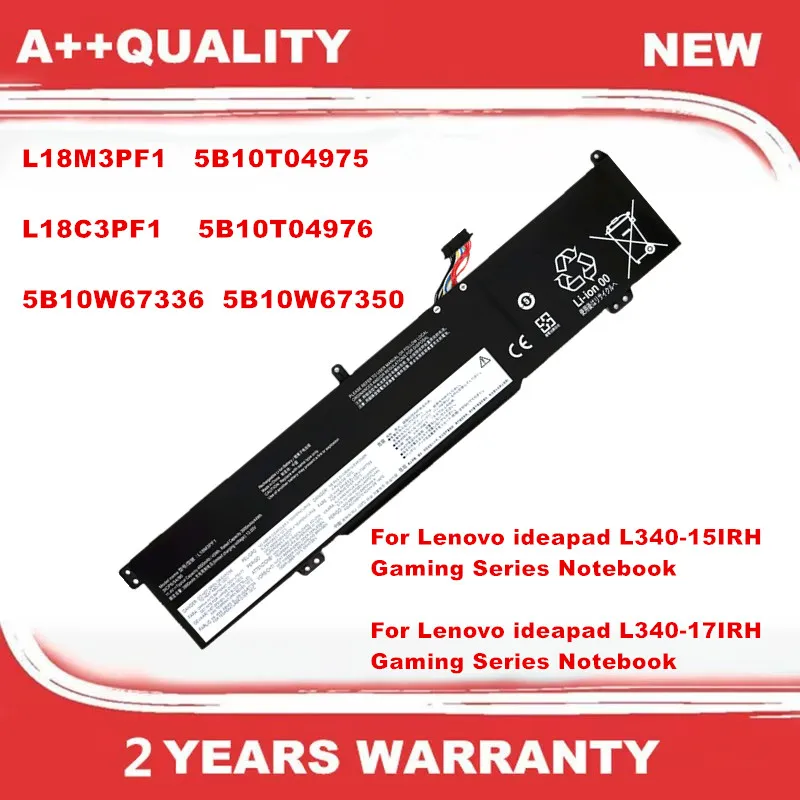 L18M3PF1 Laptop Battery For Lenovo IdeaPad L340-15IRH L340-17IRH Gaming Series Notebook L18C3PF1 5B10T04975 5B10T04976