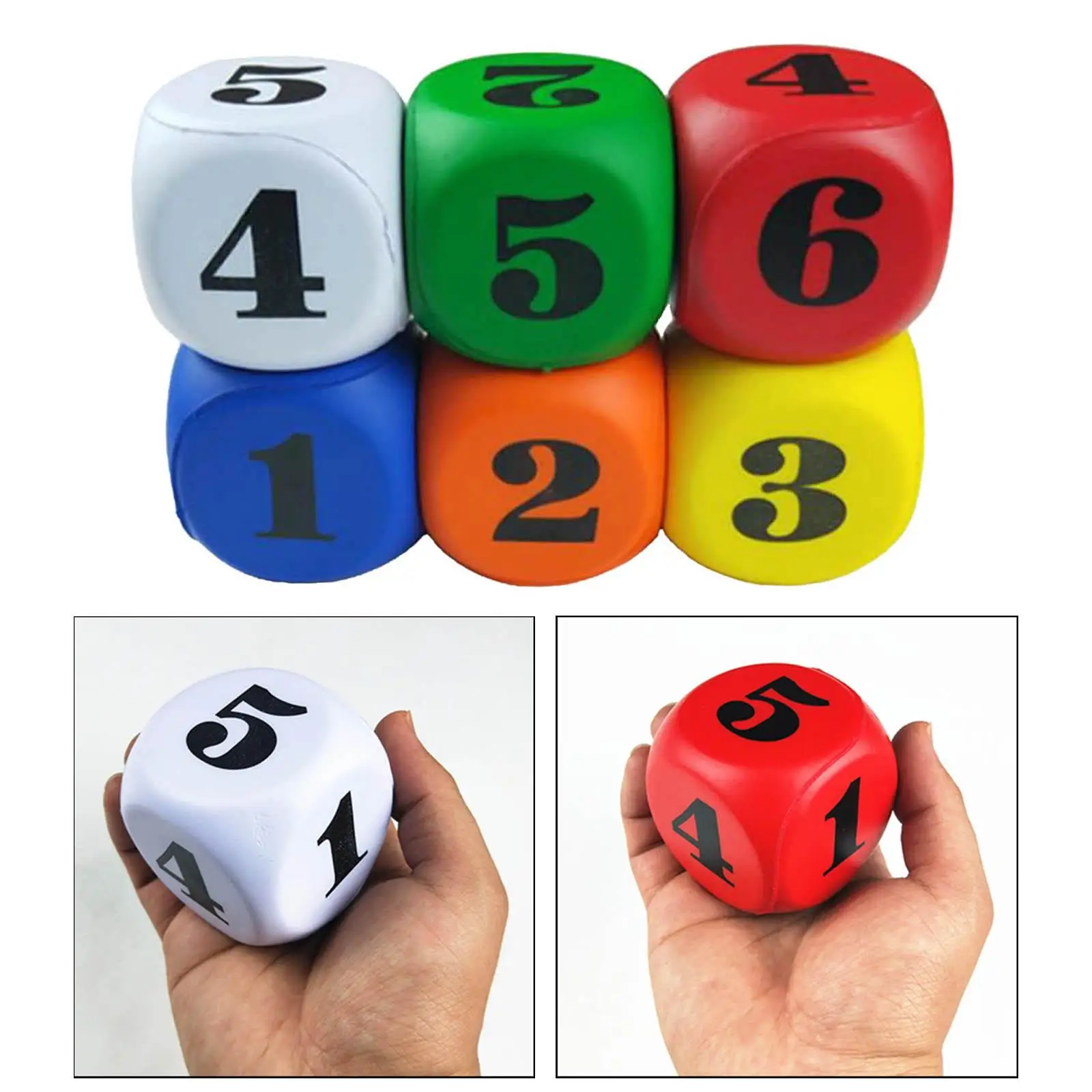 6x Foam 2.36'' Square Early Math Skills Playing Game Number Digital s for