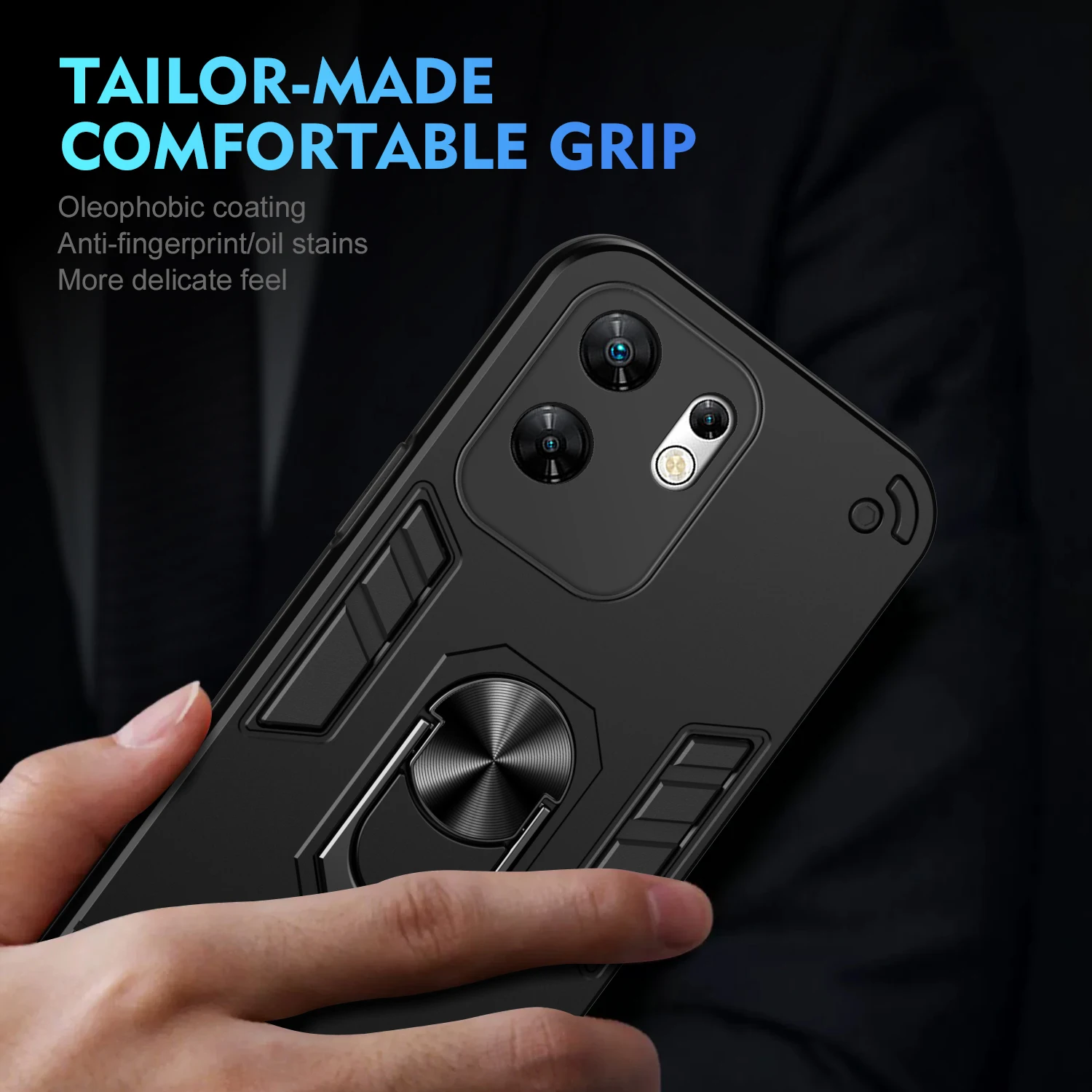 Case for Infinix Zero 30 4G Armor Shockproof Car Magnetic Finger Ring Holder Hard Phone Cover InfinixZero304G X6731B Coque L1