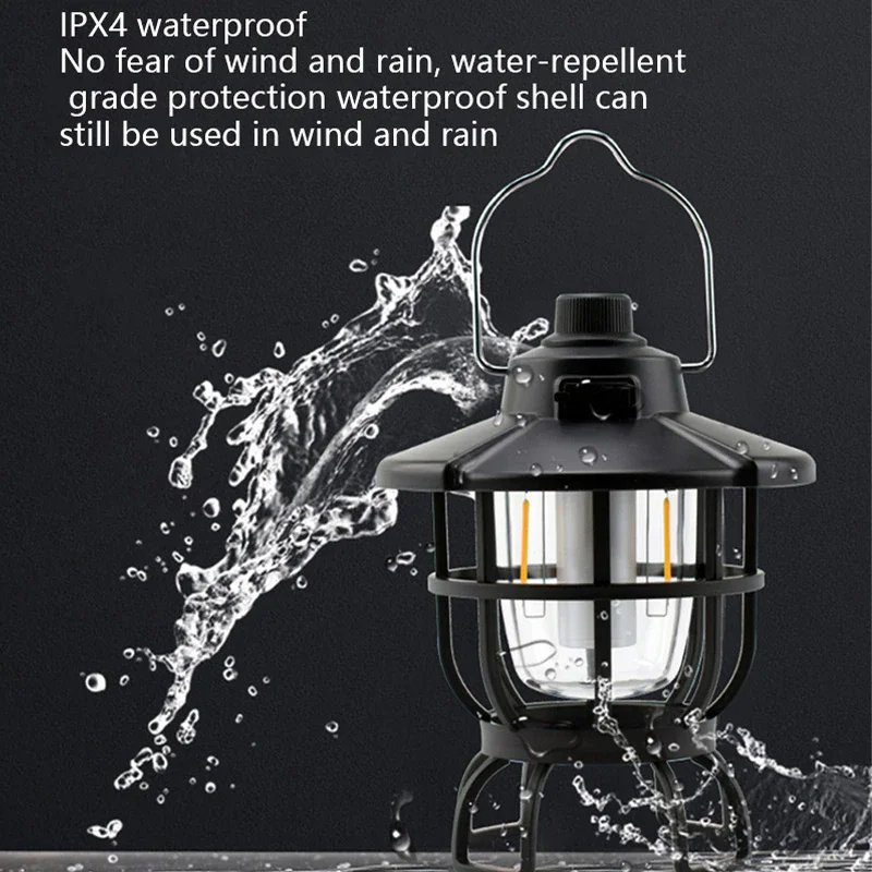 Lampe d'ambiance Portable Rechargeable, 3 modes, intensité variable, USB, éclairage de Camping