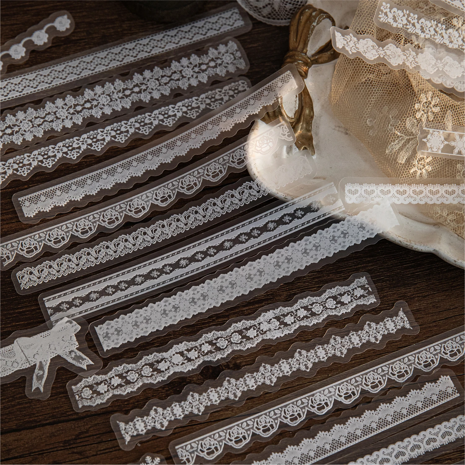 30 قطعة/الحزمة خمر أنيقة الدانتيل ملصقات الحيوانات الأليفة DIY بها بنفسك الزخرفية غير المرغوب فيه مجلة ملصقات ل سجل القصاصات التسمية ألبوم اليوميات مخطط #5