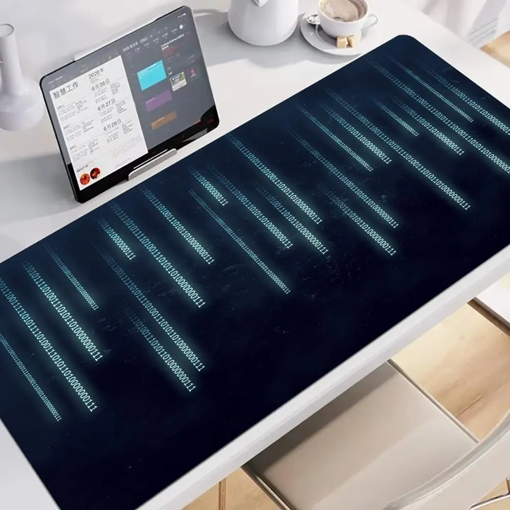 Blue Data Flow Mouse Pad Large Gaming Nootbook Game Rug Mousepads Non-slip Laptop Tablet Mat Office Accessories PC Playmat