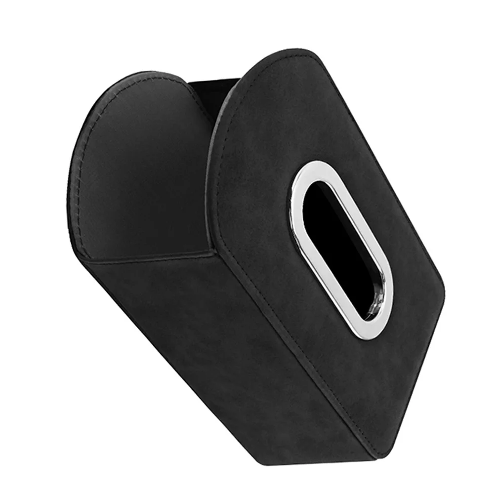 

Car Tissue Box Holder Black Pu Spacious Storage For Seat Gap Auto Console Durable Napkin Dispenser Vehicle Accessories Organzier