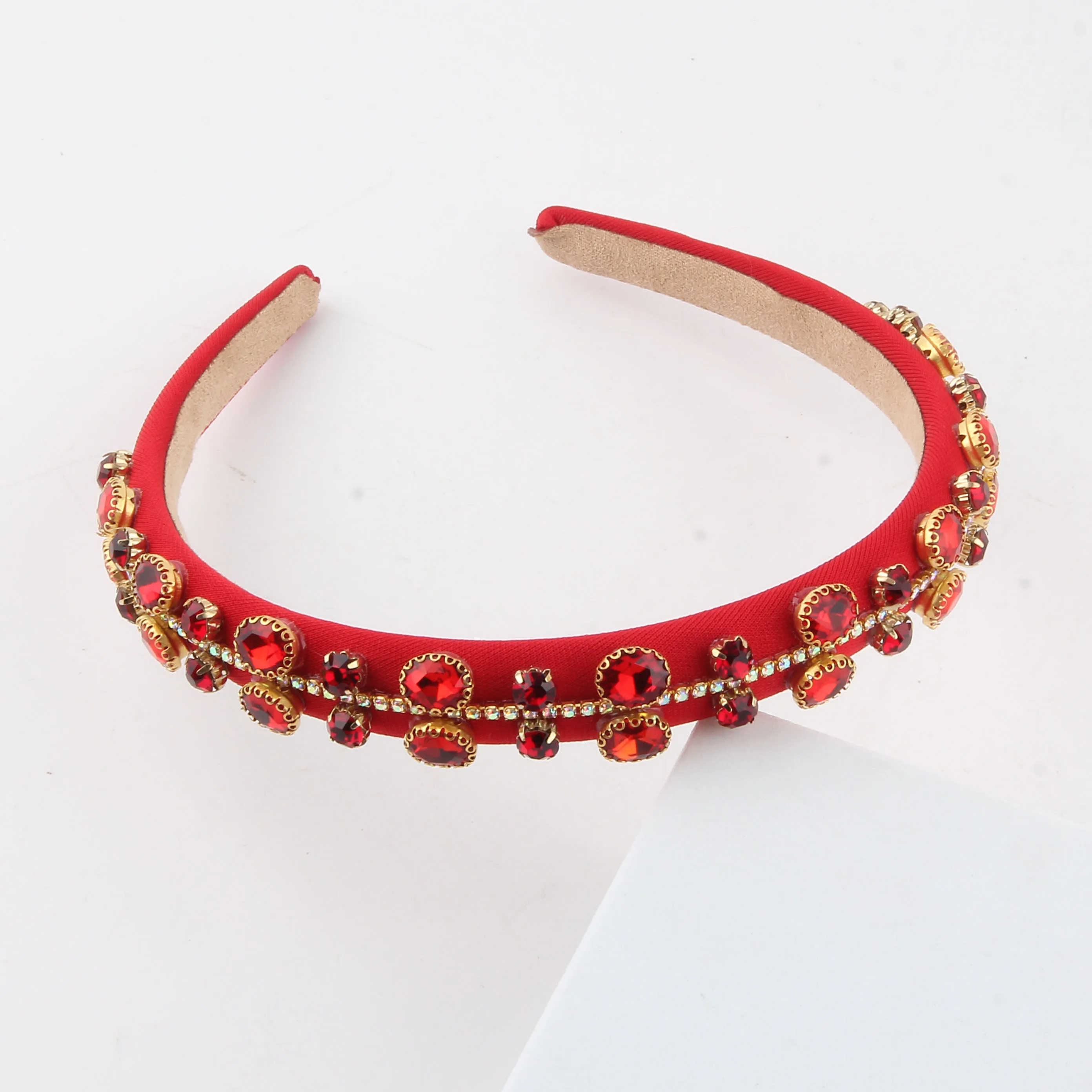 Beautiful Hair Band New Hair Band Fashion Baroque Style Shiny Crystal Flower Sponge Head Band Women Color Rhinestone Hair190