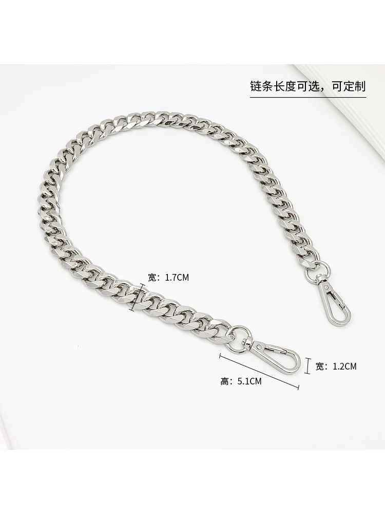 حزام حقيبة بديل لحزام حقيبة كروس، ملحق سلسلة ألومنيوم معدنية يمكنك صنعها بنفسك، فاتورة يدوية للكتف تحت الإبط