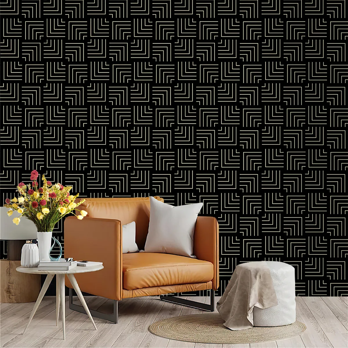 

Обои с геометрическим рисунком, черные греческие контактные бумаги для ключей, утолщенные водонепроницаемые самоклеящиеся обои, подкладка для полки