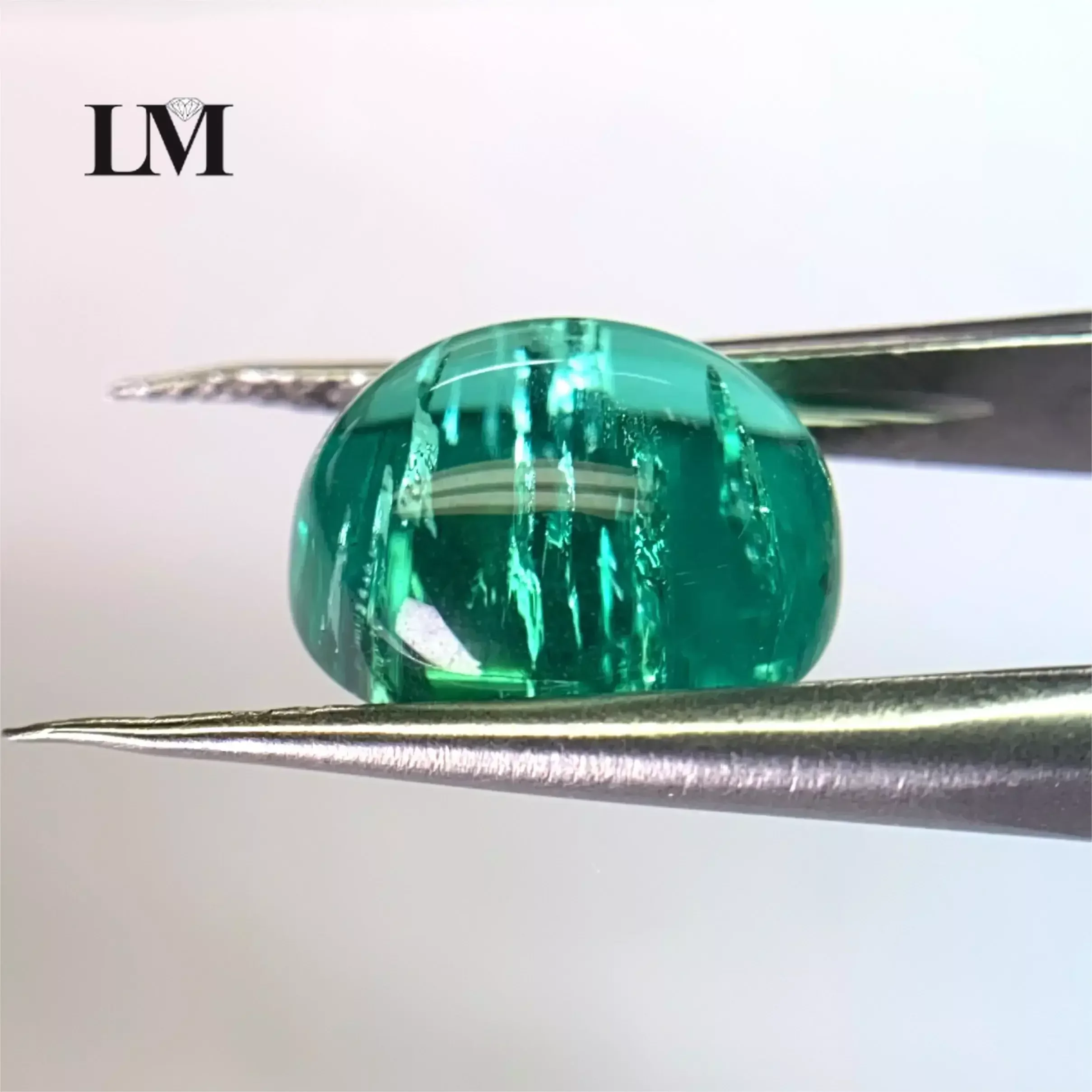 

Lab Grown Colombia Emerald Smooth Surface Oval Cut Selectable AGL Certificate Gemstone Mellow And Full Diy Charms Jewelry Making