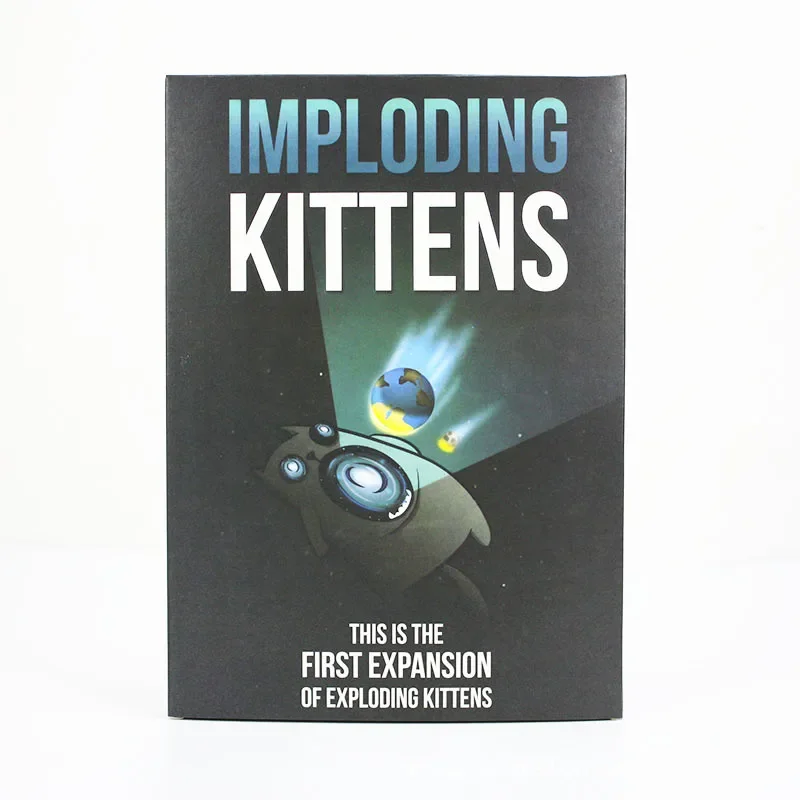 Exploding Kittens 4 w 1, rodzinna gra planszowa, zabawna gra karciana dla dorosłych, odpowiednia na prezent świąteczny