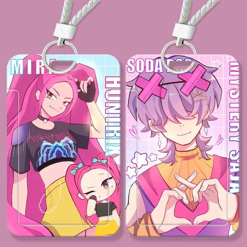 KPop Demon Hunters sweet and cute creative anime cartoon pattern fashion portable campus access and meal card protective case