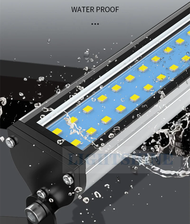 Máquina herramienta CNC, lámpara Led de trabajo, resistente al agua, a prueba de explosiones, tres antimampas, torno, luz fluorescente cuadrada de ahorro de energía, 220v