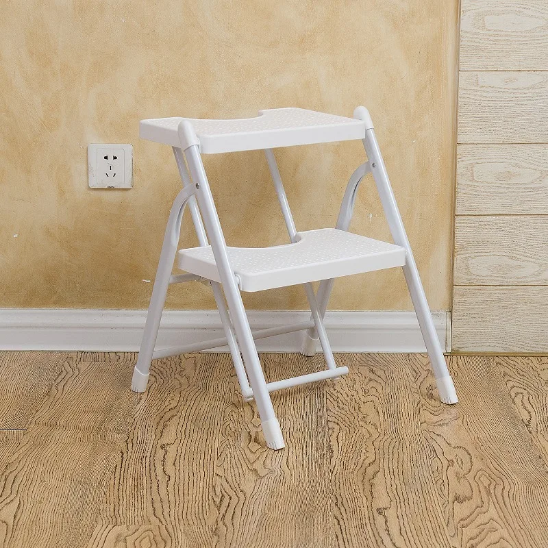 ‌Heavy-Duty Folding Ladder Space Saving 3-Step Stool Multi-Positional Home Utility Ladder Non-Slip Safety Foot Stool for Loft