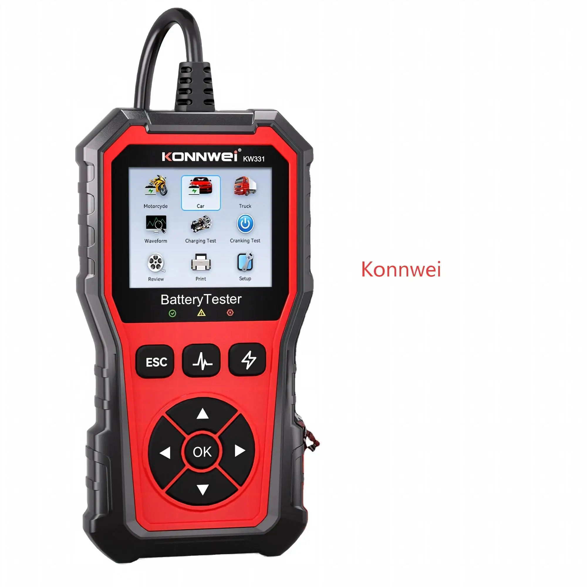 バッテリーテスター-12v-自動車バッテリー電圧モニター-konnwei-kw331-車用