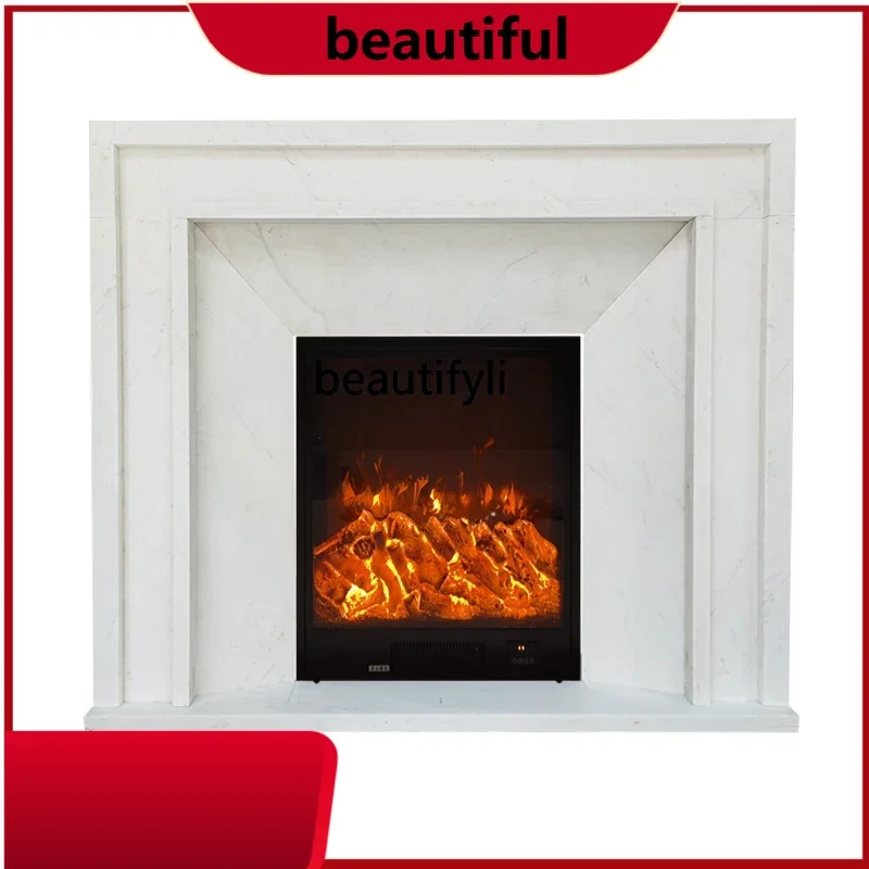 

Marble Fireplace White of Fangshan Stone Living Room Heating European French Style Fireplace Ornaments H
