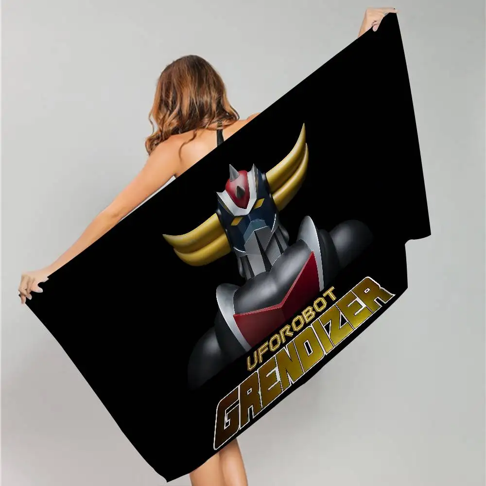 UFO ROBO GRENDIZER GOLDORAK Anime Bath Towel Microfiber Soft Water Absorbing Breathable For Girl Kids Decorative Cartoon