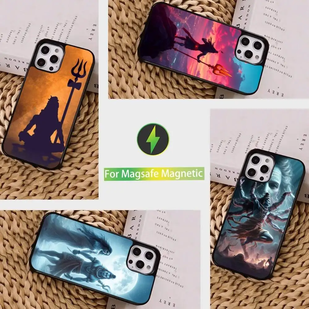 

Lord Shiva God Mahadevs Phone Case For iPhone 16,15,14,13,12,11,Pro,Max,Plus,Mini, Magsafe,Magnetic Wireless Charging Case
