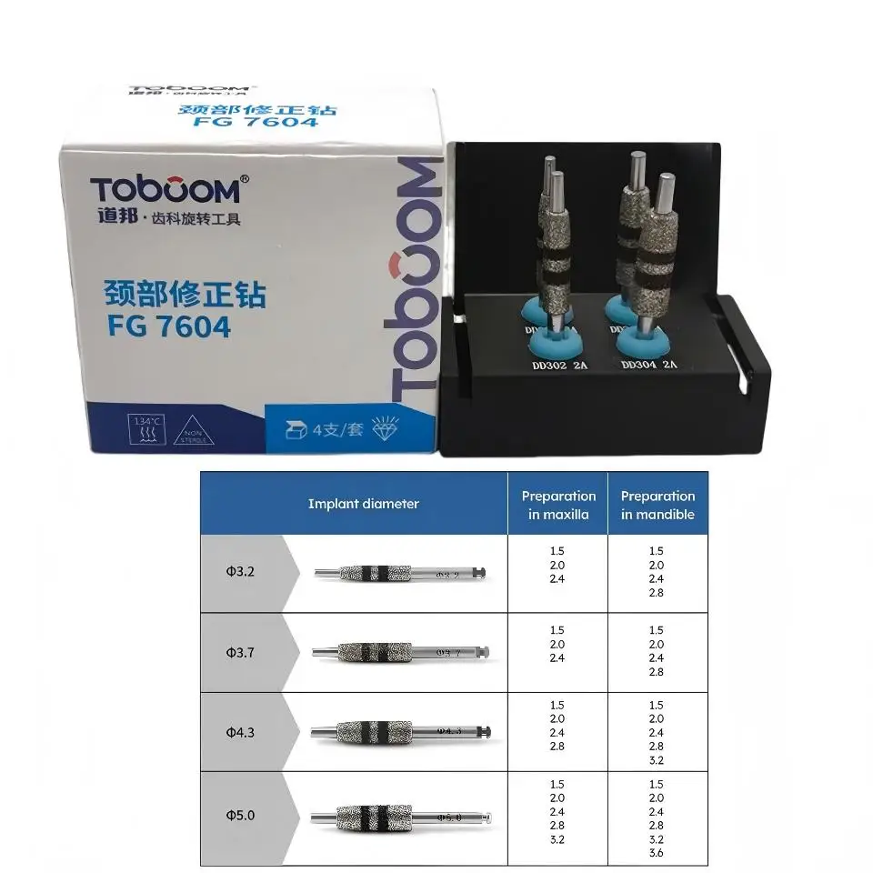

Набор направляющих сверл TOBOOM для имплантации: пилотный сверлильный инструмент для хирургии имплантатов, система направленной имплантации, направляющее сверло для дентальных имплантатов, набор позиционирующих сверл