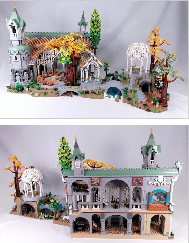 

MOC Building Blocks Bricks Retro Manor Compatible 10316S Kit for Adults Toys Gift Model Kit 6167parts Castle Construction Set