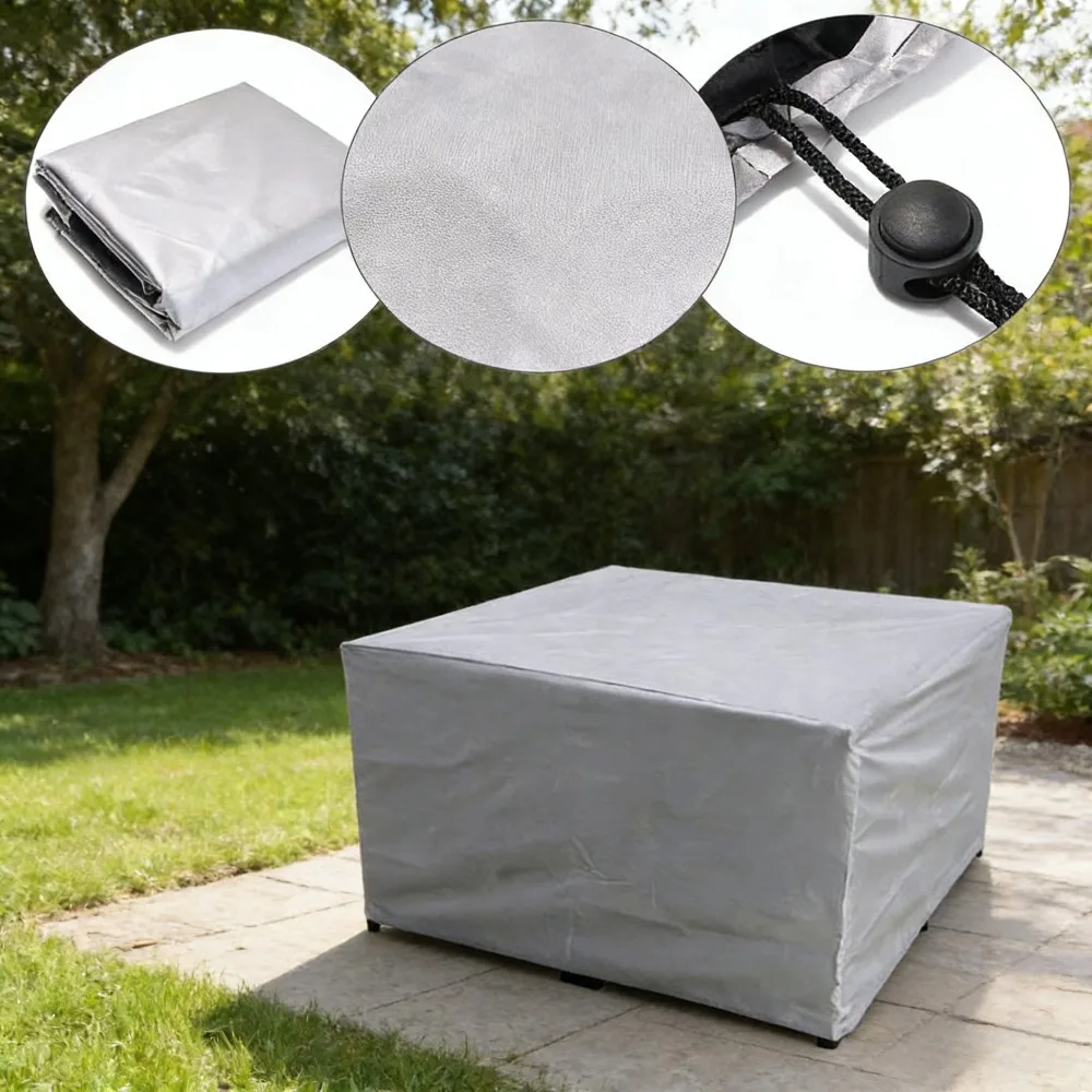 

Чехол для уличной мебели, ткань Оксфорд с серебряным покрытием, водонепроницаемый чехол для сада, патио, стола, стула, пылезащитный чехол