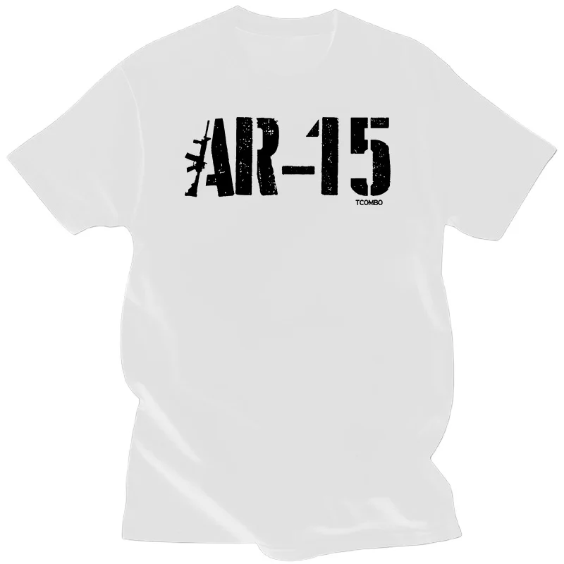 Graphic Shirts  New Brand Cheap Sale  AR-15 Gun Men T-Shirt