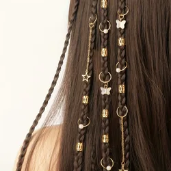 28Pcs Hair Braids Cuffs Hair Charms Dreadlock Jewelry Braid Jewelry Braid Rings Braid Decorations Jewelry For Hair Dreadlock