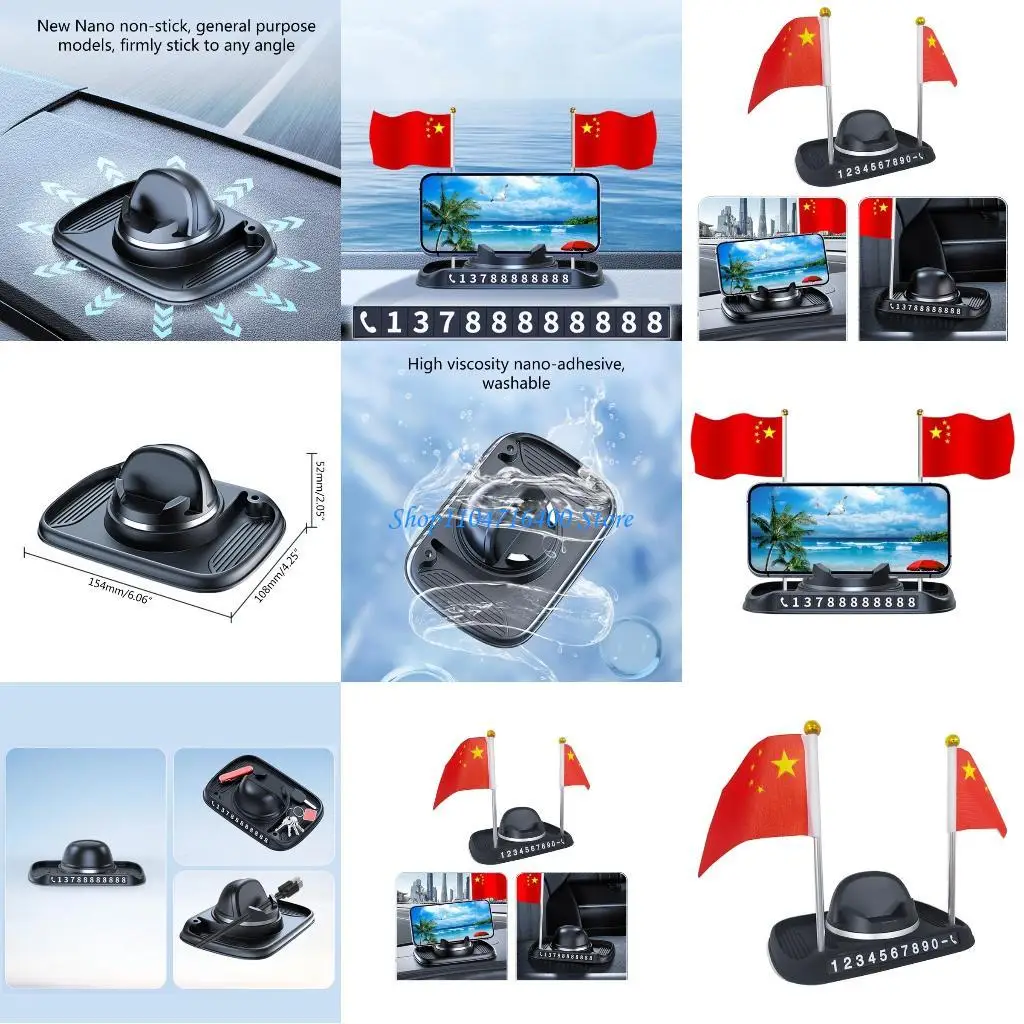 

y1gd Dashboard Car Phone Mount Holder Dashboard Mat Non-slip Pad Cellphone Navigation Holder Car Cradle Mount Universal